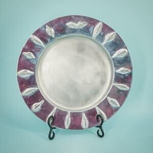 Portmeirion Round Metal Ware Platter Tray 2000 Seasons Collection 13 Inches